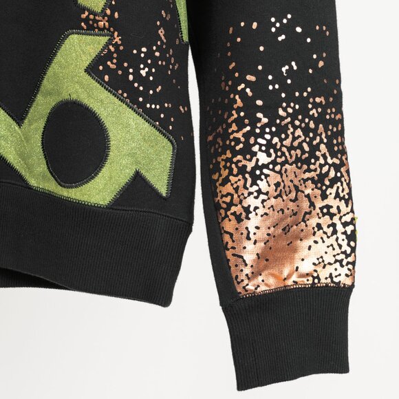 Kenzo Black & Green Gear-Patch Cotton Sweatshirt - Picture 5 of 10